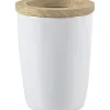 Gobelet salle de bain blanc beige