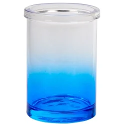 Gobelet salle de bain effet tie and die bleu