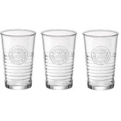 Gobelet strie embossée inscription Since 1825 transparent x3