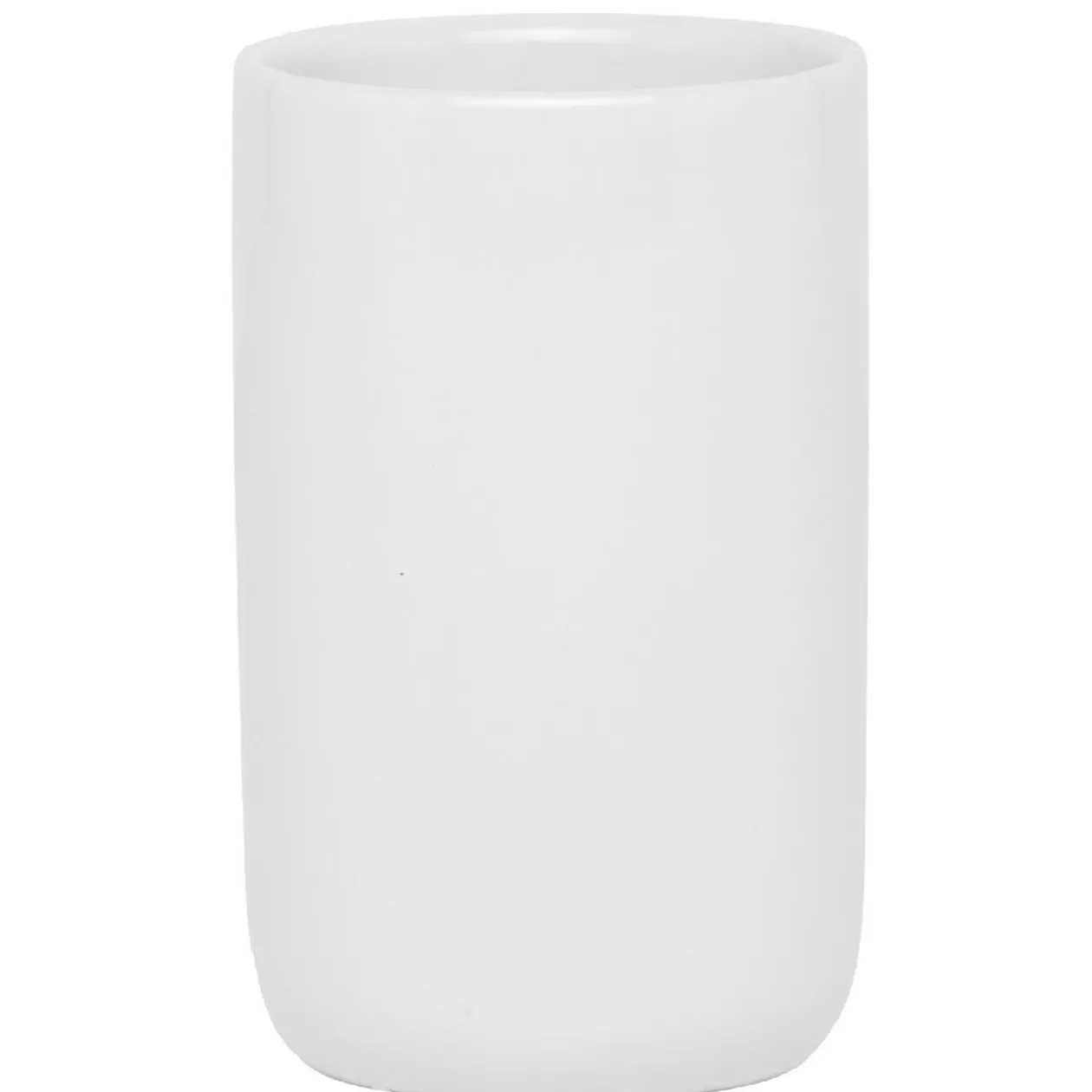 Gobelet verre à dent céramique uni blanc