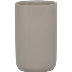 Gobelet verre à dent céramique uni taupe