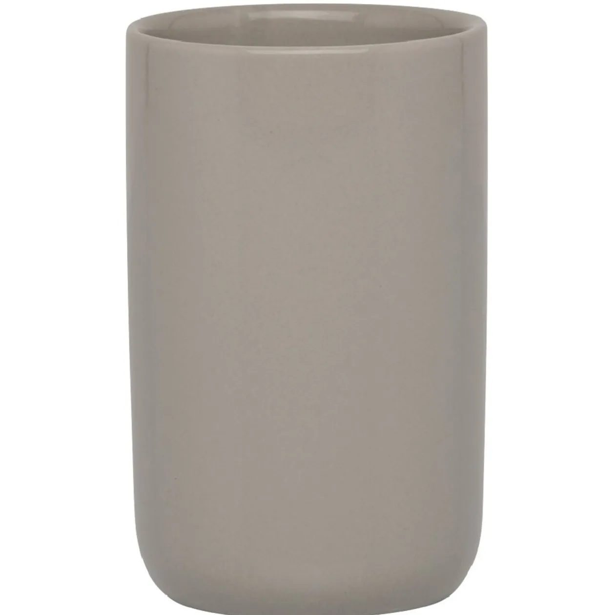 Gobelet verre à dent céramique uni taupe