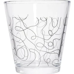 Gobelet verre motif line art 25cl - x3