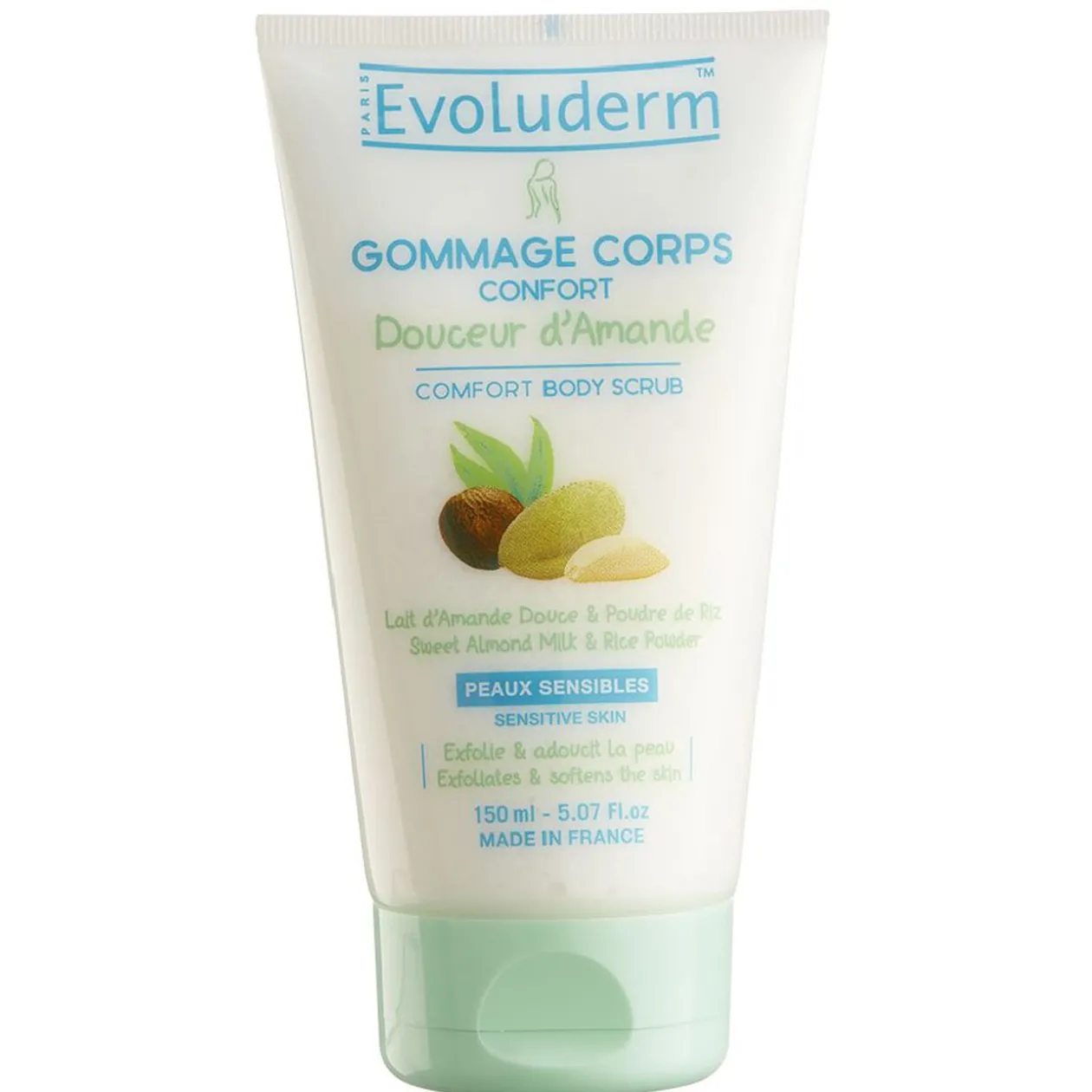 Gommage corps Evoluderm douceur d'amande 150 ml