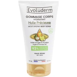 Gommage corps hydratant Evoluderm huile précieuse Argan Onagre 150ml