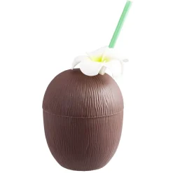 Gourde avec paille forme Noix de coco 700 ml