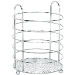 Égouttoir à couverts rond métal chromé