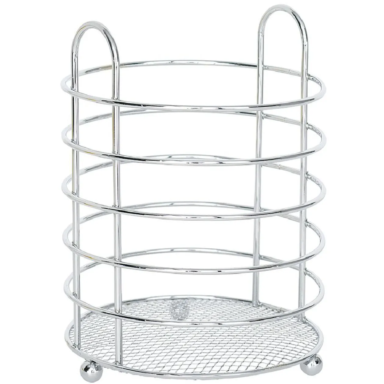 Égouttoir à couverts rond métal chromé