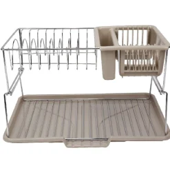 Égouttoir 2 en 1 récupérateur d'eau et étagère de cuisine