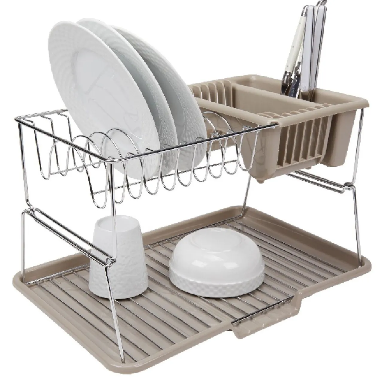 Égouttoir 2 en 1 récupérateur d'eau et étagère de cuisine