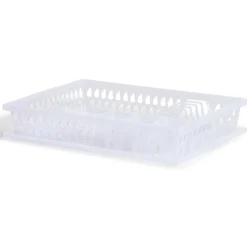 Égouttoir à vaisselle en plastique transparent