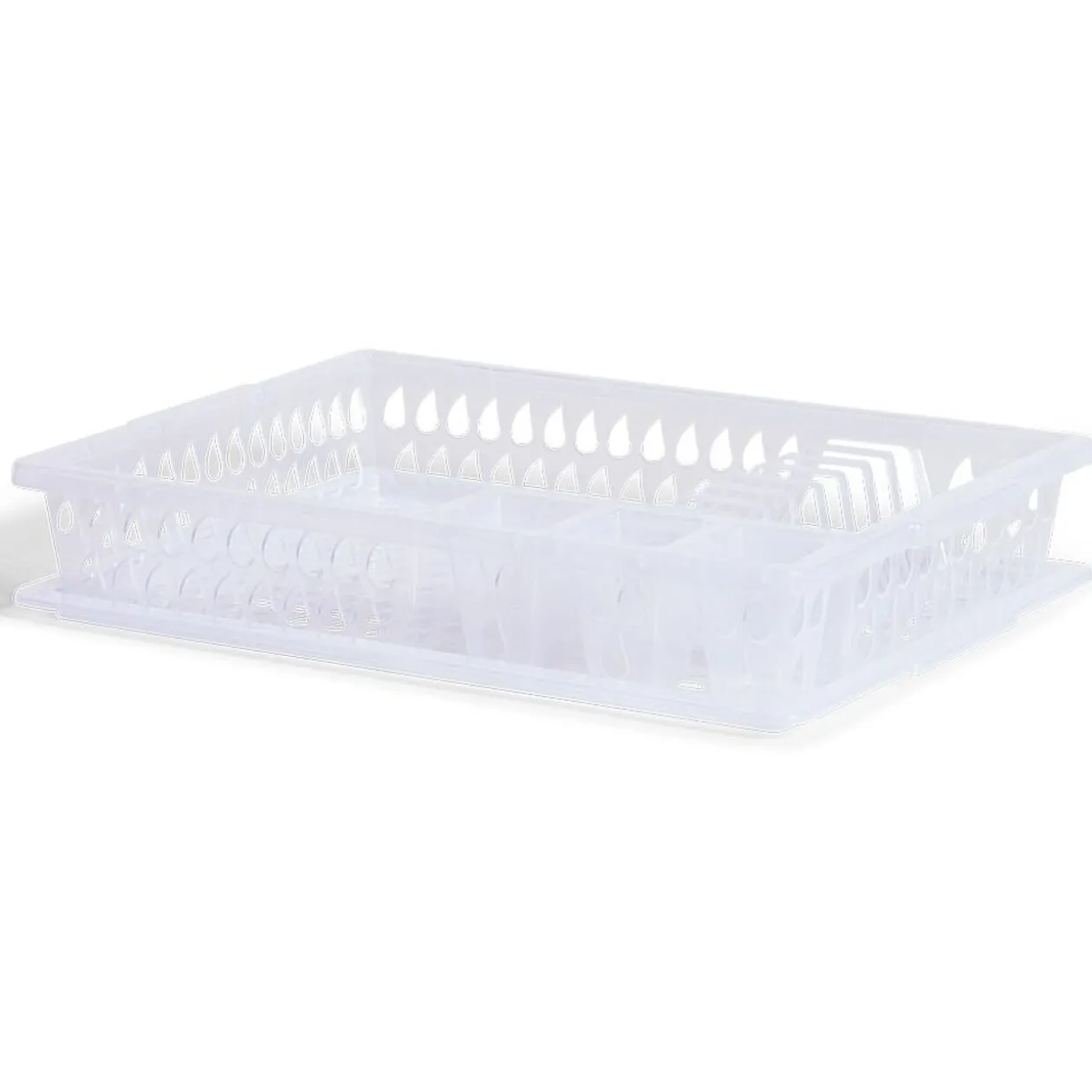 Égouttoir à vaisselle en plastique transparent