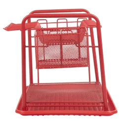 Égouttoir à vaisselle métallique rouge