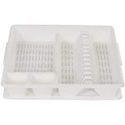 Égouttoir avec plateau blanc