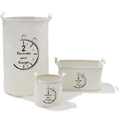 Grande panière en tissus forme tube