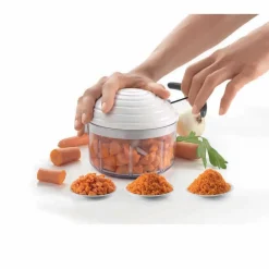 Hachoir manuel multiusage transparent couvercle blanc 500 ml