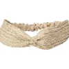 Headband bandeau d'été style paille beige Ø12cm