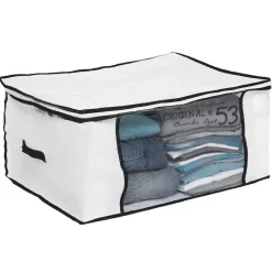Housse de rangement à fenêtre blanc et noir