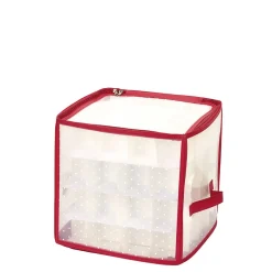 Housse de rangement compartimentée pour 64 boules de Noël