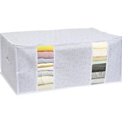 Housse de rangement pour vêtements Blanc - L65 x l45 x H27 cm