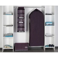 Housse de rangement vêtements violette