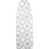 Housse de table à repasser design graphique blanc gris 135x45 cm