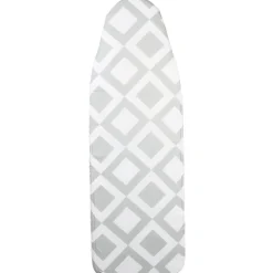 Housse de table à repasser design graphique blanc gris 135x45 cm