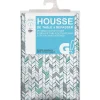 Housse de table à repasser design graphique vert gris 140x55 cm