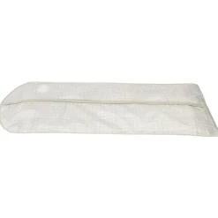 Housse de vêtements motif triangle beige et blanc