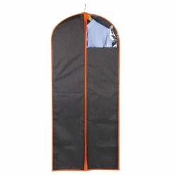 Housse protège vêtement grise et orange x2