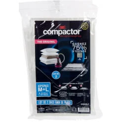 Housse vide air lot de 2 taille 100x80 cm + 90x55 cm