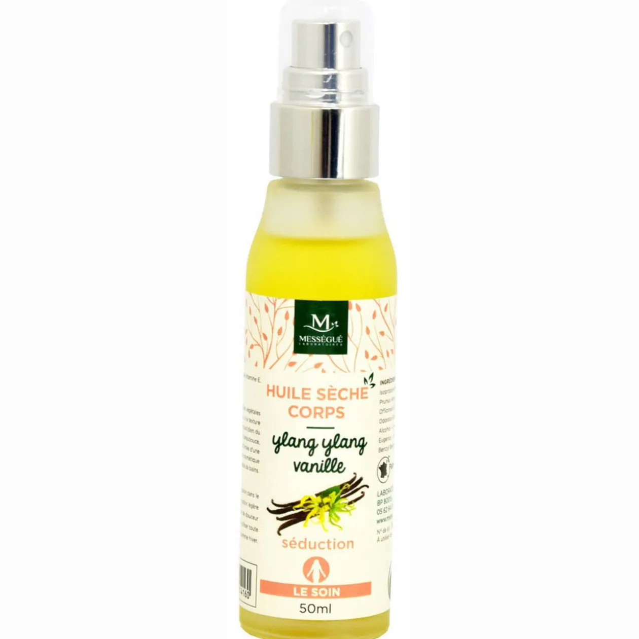 Huile sèche corps séduction senteur vanille ylang-ylang