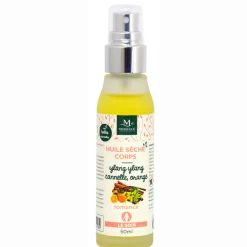 Huile sèche corps senteur ylang-ylang cannelle orange