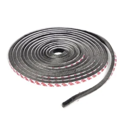 Joint brosse adhésif d'isolation pour porte et fenêtre 9mmx6m noir