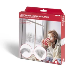 Joint brosse adhésif d'isolation pour porte et fenêtre 9mmx6m blanc