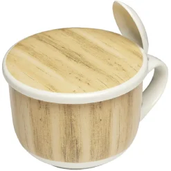 Jumbo en faïence avec couvercle et cuillère