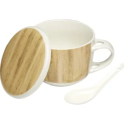 Jumbo en faïence avec couvercle et cuillère