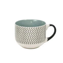 Jumbo en porcelaine motif graphique noir blanc 47 cl