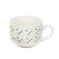 Jumbo en porcelaine motif triangle multicolore 47 cl
