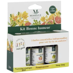 kit découverte Huile essentielle Mességué bonne humeur 5ml x3