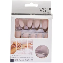 Kit faux ongles French manucure marron x24