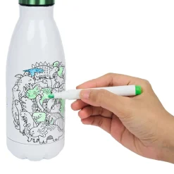 Kit gourde isotherme 350mL à colorier avec 6 marqueurs