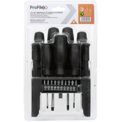 Kit tournevis 11 manches et 10 embouts magnétiques