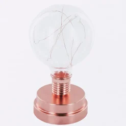 Lampe ampoule transparent et cuivre
