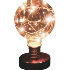 Lampe ampoule transparent et cuivre