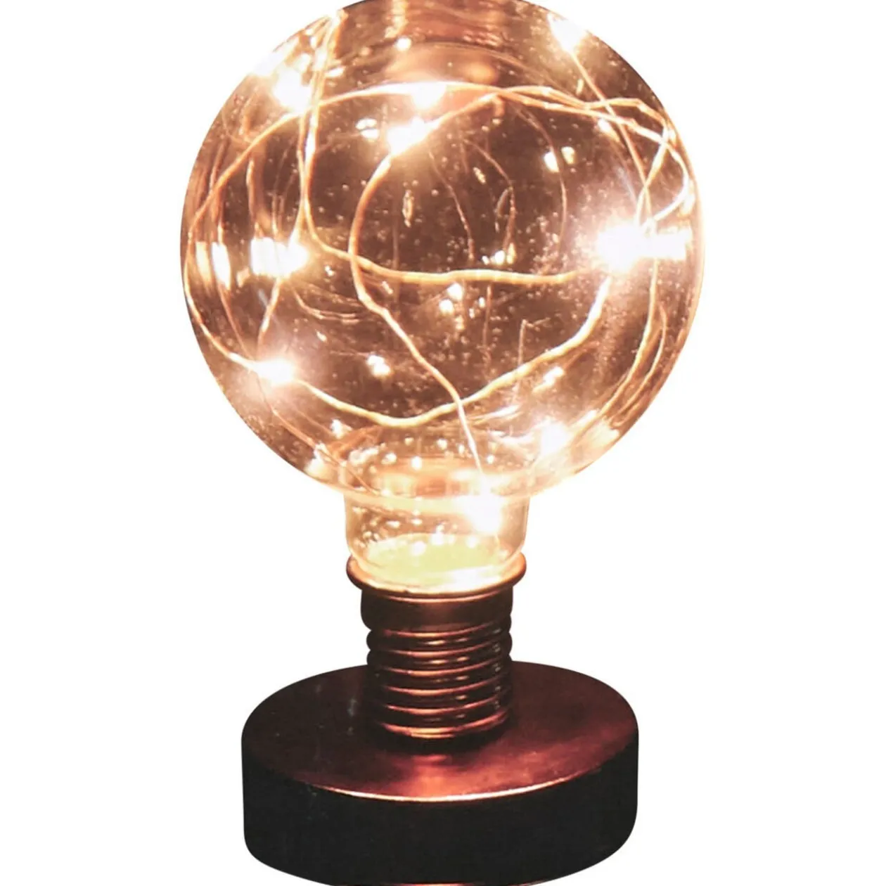Lampe ampoule transparent et cuivre