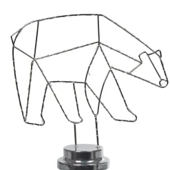 Lampe déco torsadé banquise forme ours fer