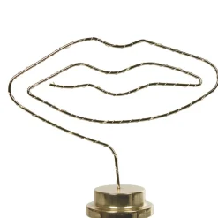 Lampe déco torsadé forme bouche fer