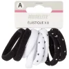 Élastique en mousse noir et blanc x8