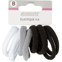 Élastique en mousse noir gris blanc x8